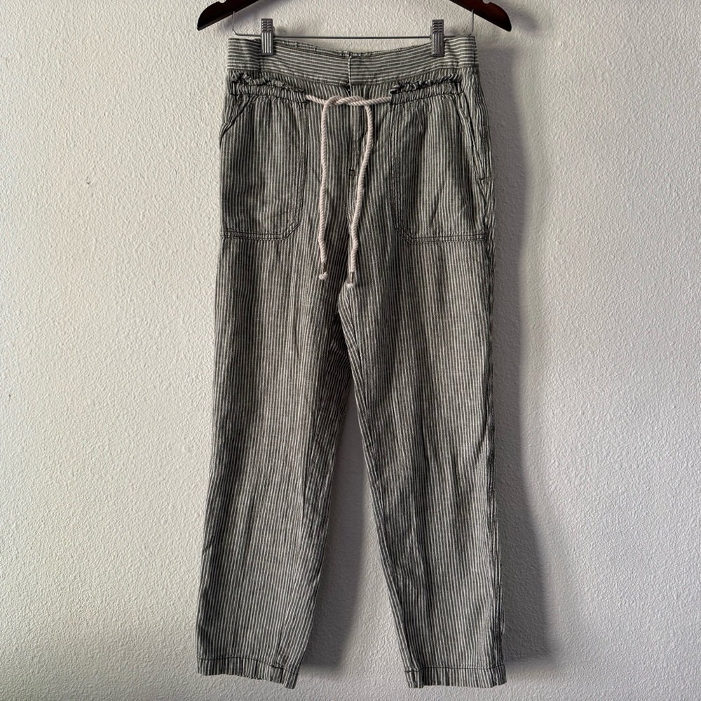 Anthropologie Seashore Striped Linen Pants Coastal Cowgirl Relaxed Trousers XS - Picture 15 of 16